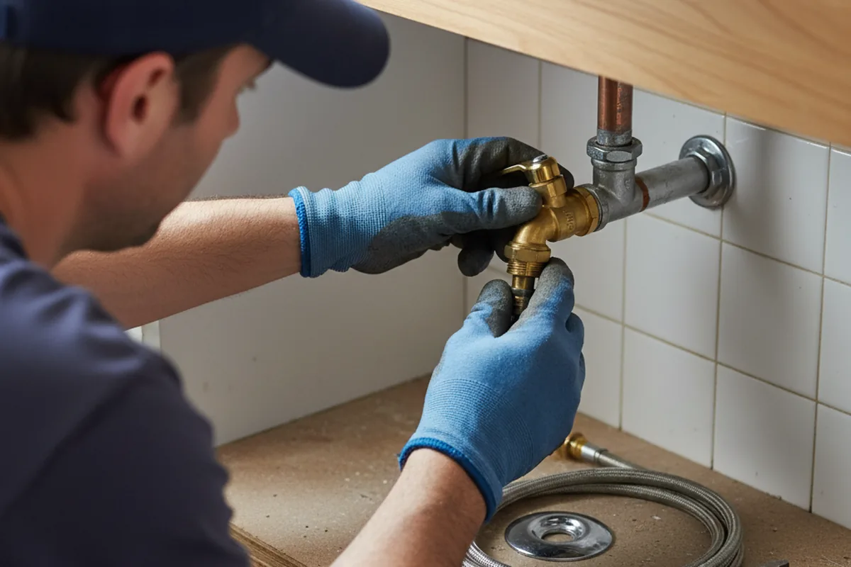 Shutoff valve and fitting work during Emergency Plumbing in Marsing